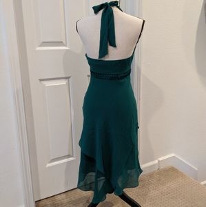 BCBGMaxAzria Dresses - BCBG MaxAzria green halter silk dress BCBGMaxAzria Dresses - BCBG MaxAzria green halter silk dress